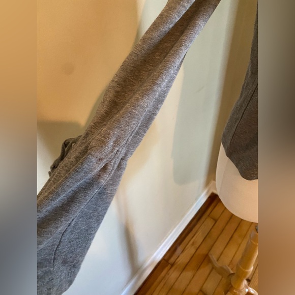 grey & gray | size small | adorable gray sweatshirt with ties on arm/wrist area - Picture 5 of 7